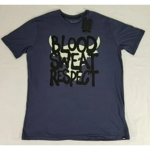 Under Armour Project Rock Blood Sweat Respect Payoff T-Shirt Men XL NWT MSRP $40 - Picture 1 of 6